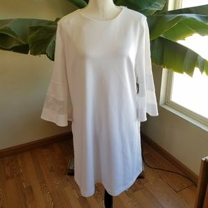 NY & Comp Womans XL White Dress Shift NWT Bell